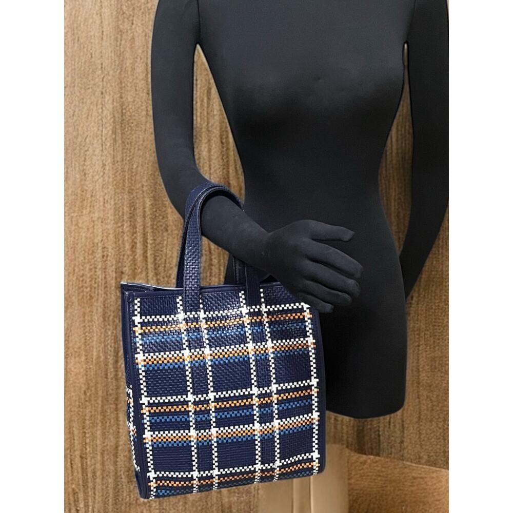 Burberry Multicolor Woven Leather Book Tote Bag - Picture 7 of 16